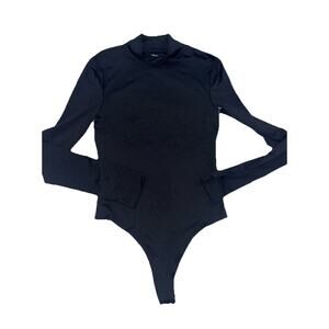 SWS CONTOUR BODY SUIT LONG SLEEVE TURTLE NECK SMALL BLACK ONE PIECE